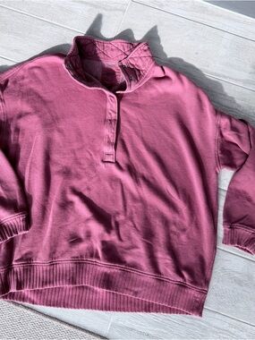 aerie Dusty Rose Sherpa Pullover